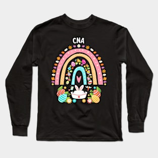 CNA Nurse Bunny Easter Eggs Hunt Lovely Bunny Cute Long Sleeve T-Shirt